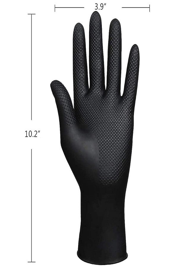 VOVOH 2Pcs Hair Dye Gloves, Black Reusable Rubber Gloves, Professional Hair Coloring Accessories for Hair Salon Dyeing(Size:S) - Image 2